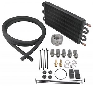 Derale Tube-Fin Engine Oil Cooler Kit w/ Sandwich Adapter (Multiple Threads) - Class III Derale Engi