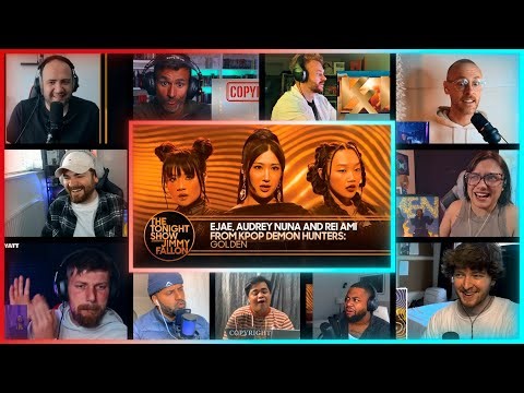 🔥 REAL LIFE HUNTRIX! 🔥 | LIVE on the Tonight Show - EJAE, Audrey Nuna and Rei Ami | Reaction Mashup