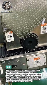 Automated Glass Tube Feeding & Alignment System | Smart Factory Production Line.