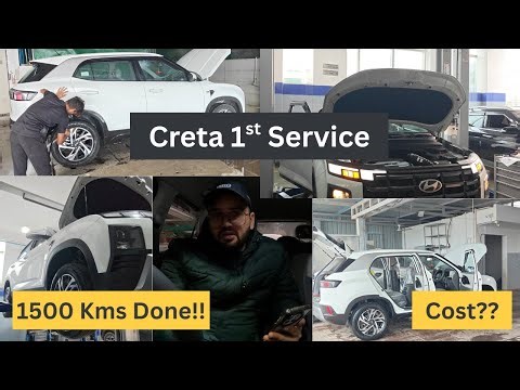 Hyundai Creta E Diesel Service - 1st Service | Things to check - AVOID MISTAKES | What is the cost?