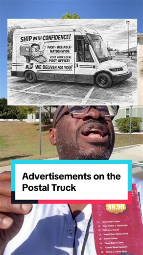 Innovative Advertisements on the Postal Truck