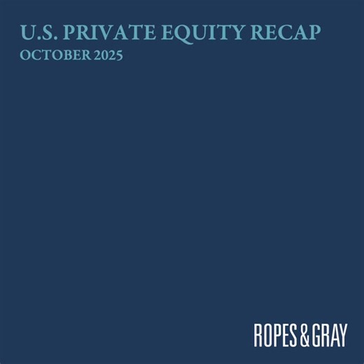 Ropes & Gray’s latest U.S. Private Equity Market Recap shows continued dealmaking momentum through Q3 2025.Take-privates reached their highest level since 2022, fundraising concentrated among… | Ropes & Gray LLP