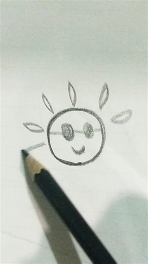 sun drawing sketch|| #video #sun #tutorial #viralshort
