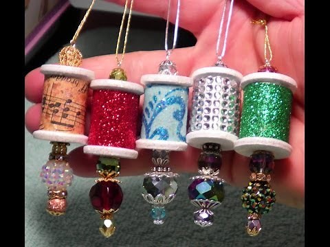 DIY~Beautiful Ornate Wooden Spool Christmas Ornaments! Easy!