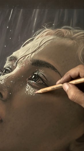 6.5M views · 176K reactions | The Woman in The Rain by Veri Apriyatno Artist Medium: Soft Pastels & Charcoal on Pastelist Paper Song: Sky by SIMRIT #artwork #traditional #tutorial #drawing #art | DRAWING PENCIL | Facebook