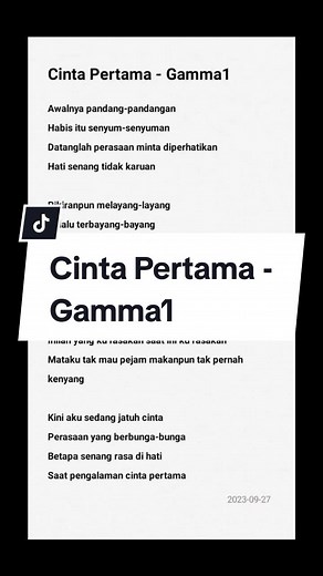 Lirik Cinta Pertama - Gamma 1