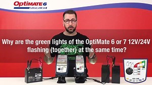 14 reactions | Why are the LED lights on your OptiMate 6 or 7 12V/24V battery charger flashing??  Check out our latest video answering your most popular FAQ: https://www.youtube.com/watch?v=cXAb2Hs-sA0 | OptiMate - The Battery Saving Charger | Facebook