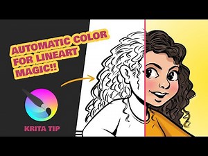 Smart way to auto colour lineart - Krita - Colorize masks - quicktips