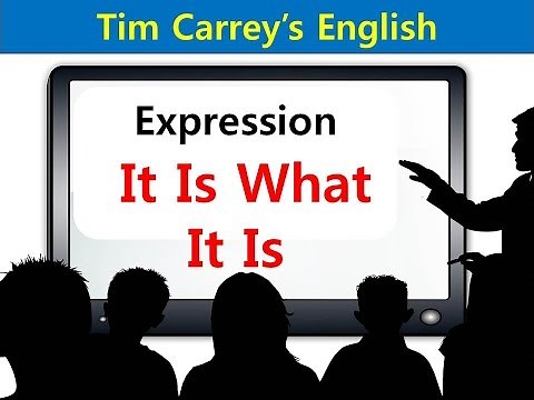 Expression/ Idiom “it is what it is” meaning