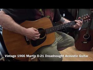 Vintage 1966 Martin D-21 Dreadnought Acoustic Guitar w/ Brazilian Rosewood