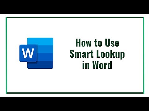 how to use smart lookup in word