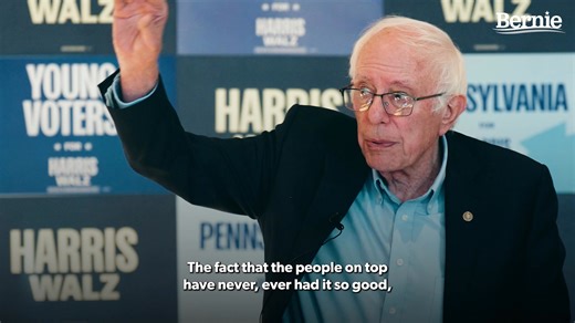 Why don't we discuss the fact that Elon Musk, Jeff Bezos & Larry Ellison own more wealth than the bottom HALF of Americans? Part of the answer is that the people who own the media are doing phenomenally well. They aren't interested in highlighting massive levels of inequality. | Bernie Sanders