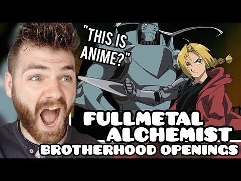 First Time Reacting to "FULLMETAL ALCHEMIST BROTHERHOOD Openings & Endings" | Non Anime Fan!