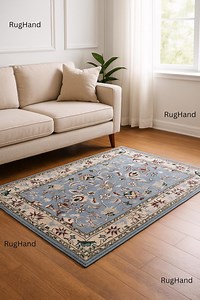 Persian Design Wool Rug, Dark Grey Carpet, Hand-tufted New Zealand Wool - Etsy