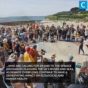 Hundreds paddle out in Cornwall to protest against sewage pollution | Cornwall Live