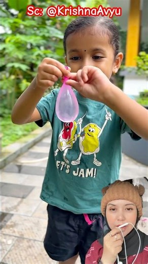 Water balloons taken by sister⁉️ KrishnaAvyu