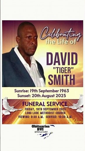 David Smith | Funeral Service Announcement #obituaries #bvi #obituariesbvi