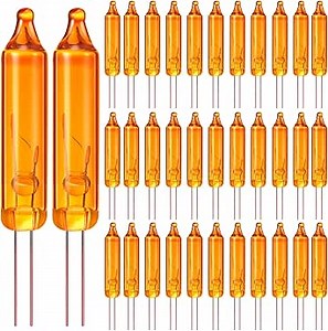 Mudder 200 Count 2.5V Christmas 50/100/150/200 Count Mini Incandescent Wire String Lights Replacement Bulbs Indoor/Outdoor Christmas Lights Decorations for Home Xmas Tree(Orange)