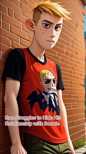 Ron Stuggles to hide his relationship with Bonnie in AI generated #shorts #ai #kimpossible