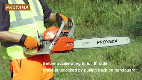 PROYAMA 68CC 2-Cycle Top Handle Gas Powered Chainsaw 24 Inch 20 Inch Petrol Handheld Cordless Chain Saw for Tree Wood Cutting