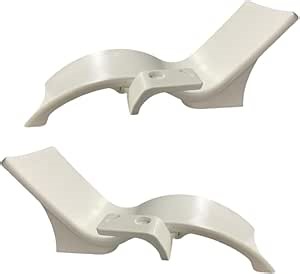 Global Pool Products 2 Lounge Chairs with Connecting Table - Outdoor Chaise Lounge - Patio Lounge Chair with Table for All Pool Types - White