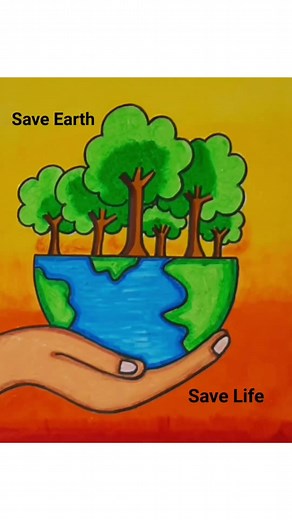 School Project Ideas #Tinyprintsart #schoolproject #saveearth #saveplanet #gogreen #forkids forkids | Tiny Prints Art Academy