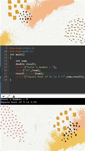 C program to find square root of any number // c programming // c tutorials