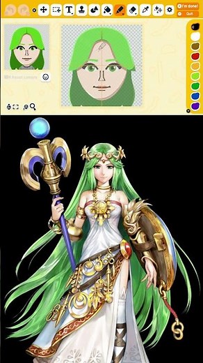 How to make Palutena from Kid Icarus #palutena #kidicarus