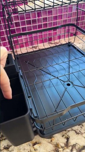 This dish drying rack is the perfect solution for keeping your kitchen organized and your