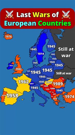 When Was the Last Time Your Country Went To War #mapping #mapanimation #geography