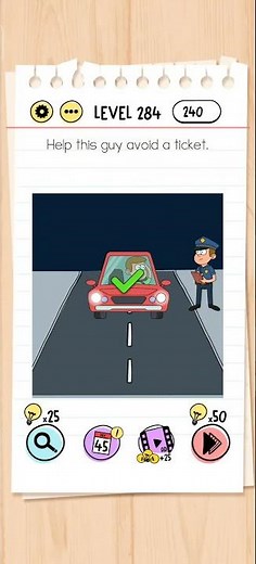 Brain Test Level 284 Solution & Walkthrough | Tricky Puzzles (Android & iOS Shorts)