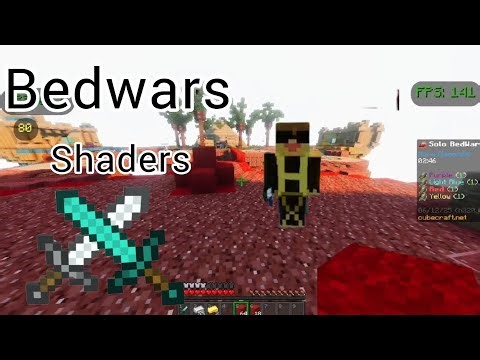 Minecraft bedwars gameplay with shaders