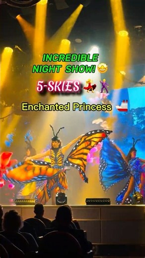 Incredible Night Show on Enchanted Princess Cruise | 5-SKIES 🚢✨#cruise #nightshow #dance #travel