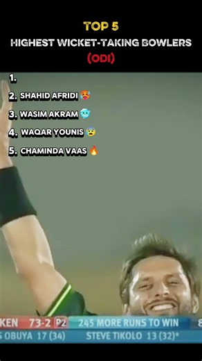 Top 5 ODI Wicket-Taking Bowlers of All Time 🔥😰 #cricket #odi #wickets