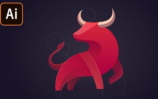 【Ai教程】红牛动物LOGO设计过程
