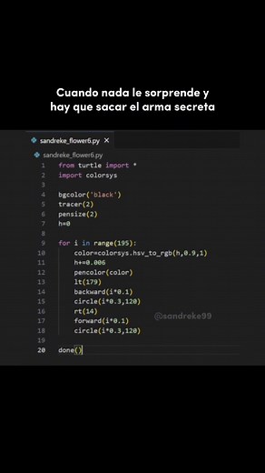 Flores con Python: crear flores con Turtle paso a paso
