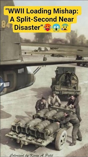 “WWII Loading Mishap: A Split-Second Near Disaster” #history