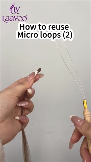 How to reuse micro loops (2)💐🎉#hairtransformation #hairstyle #hairextensions #fyp #laavoohair