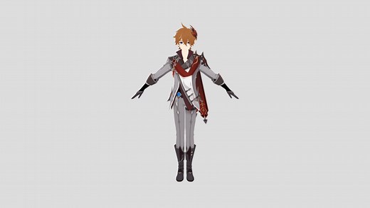 Tartaglia ( childe ) - Download Free 3D model by LunaEagle