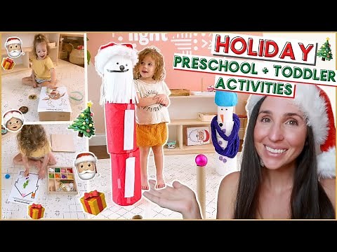 23+ CHRISTMAS ACTIVITIES FOR PRESCHOOL + TODDLER KIDS! Easy, Montessori, Printable Learning Ideas!
