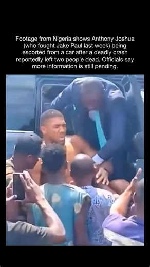 Worlds Wildest Moments on Instagram: "British heavyweight boxer Anthony Joshua was injured Monday morning after being involved in a serious car crash in Nigeria that reportedly left two people dead, according to local police. Authorities say the former world heavyweight champion was taken to an undisclosed hospital after his vehicle collided with a stationary car around 11 a.m. on the Lagos–Ibadan Expressway. The driver of Joshua’s vehicle was also injured. Police officials noted that investigat