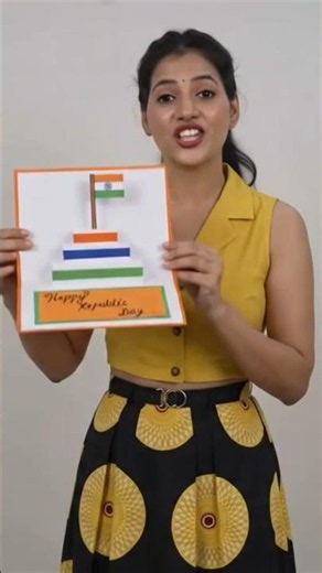 🇮🇳 Amazing Independence Day Paper Craft! 🎨 Easy DIY Card Idea | #Shorts