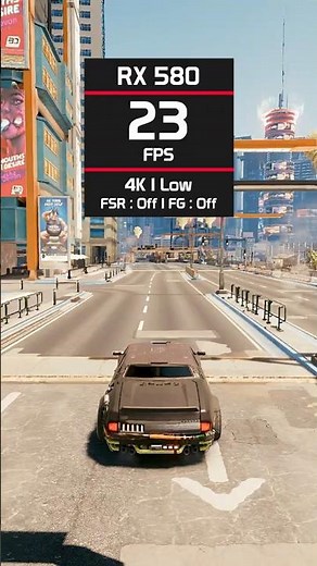 RX 580 4K Cyberpunk 2077 Performance Test #benchmark #cyberpunk #shorts