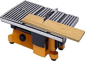 Mini Table Saw, 90W Lapidary Saw Hobby Table Saw, 4500r/min Portable Precision Table Saws with 4 Inch HSS Alloy Steel Circular Saw Blades, Bench Top Sawing Machine for Wood Glass Plastic Acrylic