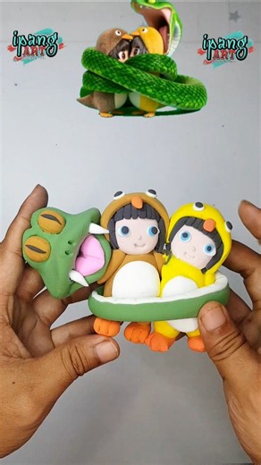 GUGU GAGA Color Mixing Gugu Gaga cute and Gary De'Snake cute made of from clay part31
