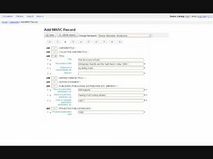 Koha - Cataloging Demo