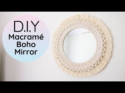 DIY Macrame Boho Mirror Tutorial | Beginner Friendly Macrame Mirror Mandala