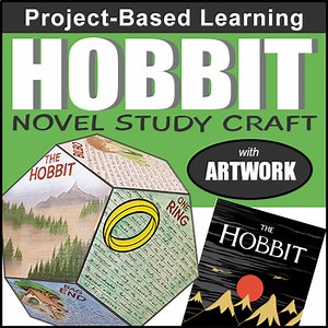 The Hobbit - Novel Study Project Craft - With Artwork - PBL