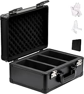 PSA BGS SGC CSG CCG Graded Card Case Vault, Card Slab Case for Graded Cards, Lockable Graded Sports Card Storage Box Briefcase with TSA Locks