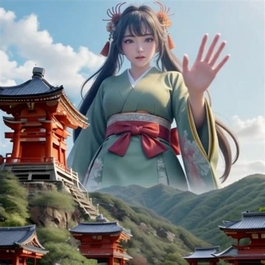 Holiday Greetings(#giantess #giantwoman #ai動画 #gts #animation )